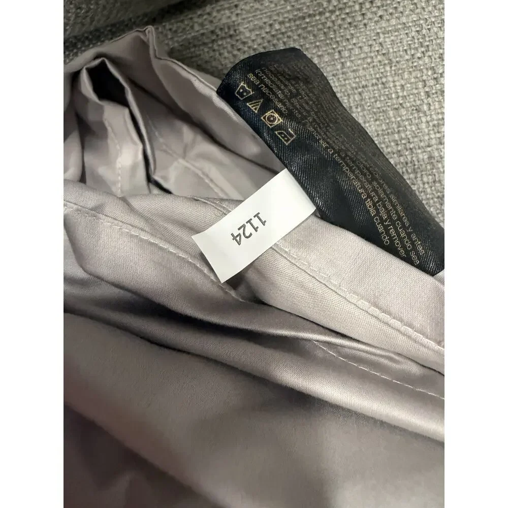 Donna Karan Luxe Egyptian Giza Cotton King Flat Sheets Platinum NEW